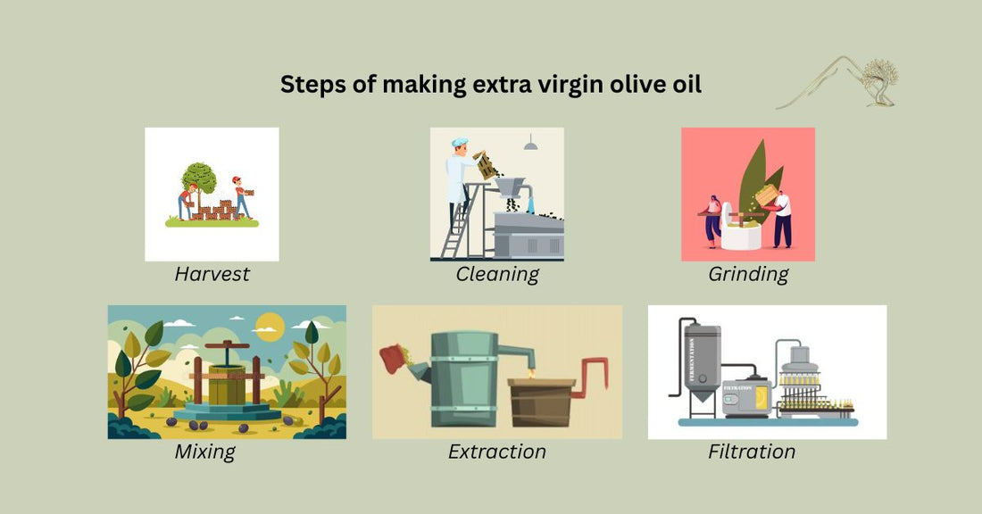 How is extra virgin olive oil made?